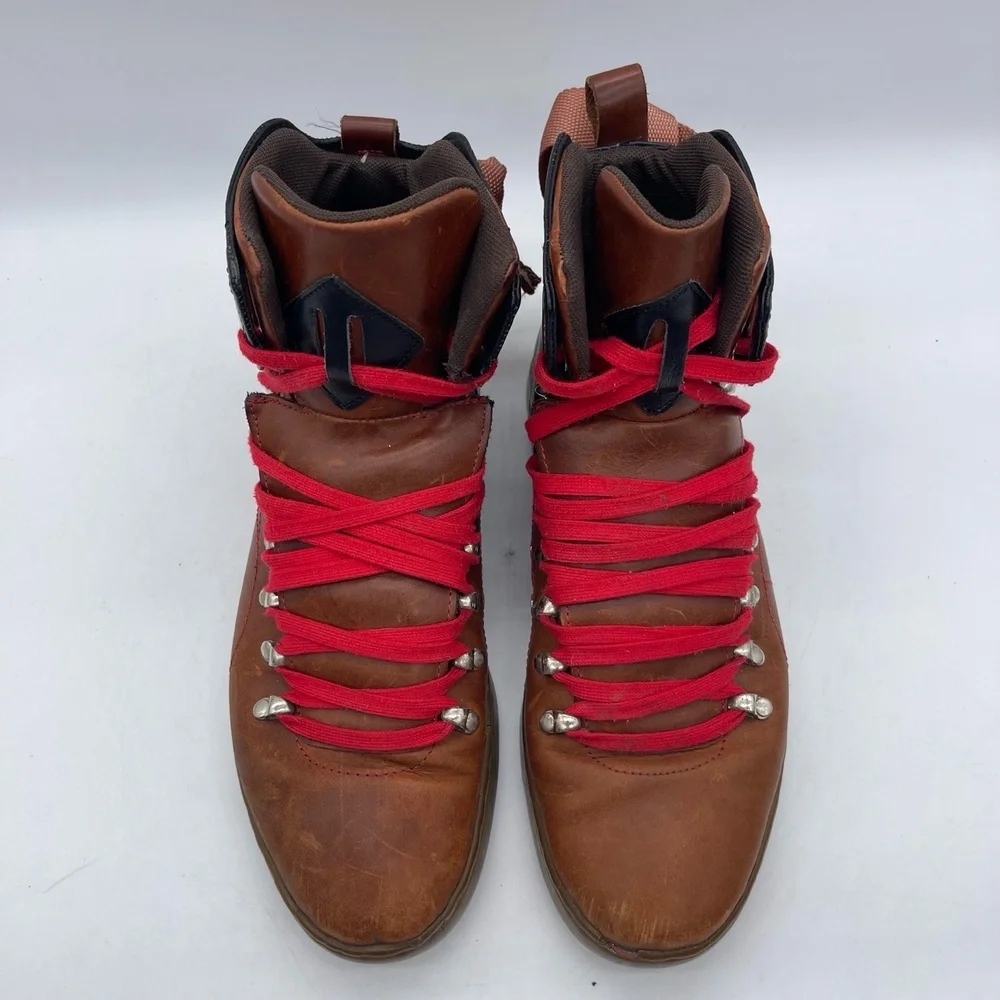 Creative Recreation Baretto CR21241 Men's Size 9.5 Boots Brown Black Red Leather